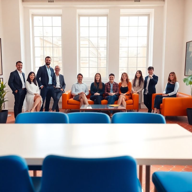 Equipo de Bello Boutique en su oficina de Sevilla con luz natural